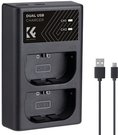 K&F Concept K&F LPE6NH Digital Camera Dual Channel Charger with type c Charging Cable