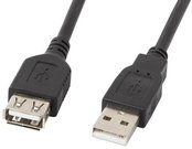 Lanberg Extension cable USB 2.0 AM-AF black 1.8M