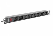 RACK 1U 16A PDU 19" 2m Black