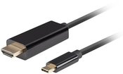Lanberg USB-C to HDMI Cable, 1 m 4K/60Hz, Black