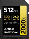 Lexar SDXC Pro 2000X UHS-II U3 R300/W260 (V90) 512GB
