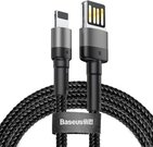 Lightning USB cable (reversible) Baseus Cafule 2.4A 1m (gray-black)