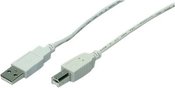 Logilink USB 2.0 A to USB 2.0 B Cable USB A male, USB B male, 1.8 m, Grey