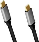 Logilink USB 3.2 Gen 2 cable, C/M to C/M, 4K/60Hz, PD,alu CUA0107 1 m, USB-C male, USB-C male