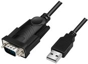 Logilink AU0048A USB 2.0 cable, USB-A/M to DB9/M, serial, Win 11, black, 1.5 m