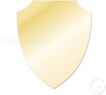Metalinė plokštė skydo formos 561 glossy gold 108x143 | 813301