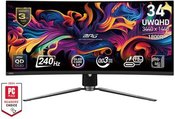 Monitor|MSI|34"|Gaming/Curved/21 : 9|Panel QD-OLED|3440x1440|240|Matte|0.03 ms|Swivel|Height adjustable|Tilt|Colour Black|MPG341CQPXQD-OLED