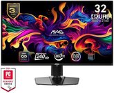 Monitor|MSI|MAG 321UPX QD-OLED|32"|Gaming|Panel QD-OLED|3840x2160|16:9|240Hz|Matte|0.03 ms|Swivel|Pivot|Height adjustable|Tilt|Colour Black|MAG321UPXQD-OLED