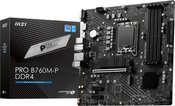 MSI PRO B760M-P DDR4 Processor family Intel, Processor socket LGA1700, DDR4 DIMM, Memory slots 4, Supported hard disk drive interfaces  SATA, M.2, Number of SATA connectors 4, Chipset Intel B760, mATX