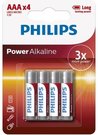Philips Baterries Power Alkaline AAA 4pcs blister