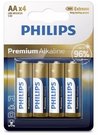 Philips Premium Alkaline Batteries AA x4