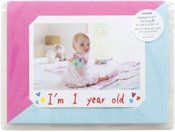 Photo message card for instax WIDE, light blue/pink
