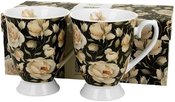 Puodeliai porcelianiniai 2 vnt. ENGLISH ROSES BLACK 300 ml 5902693934868