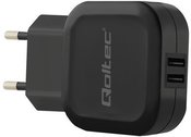 Qoltec Charger 17W | 5V | 3.4A | 2xUSB