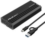Qoltec Enclosure for drive M.2 SATA, NVMe, USB C, 2TB