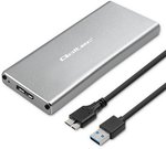 Qoltec Enclosure M.2 SSD drive SATA,NGFF,USB 3.0,2TB