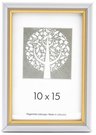 Frame 30x40 plastic 1301119 ECO white with gold | 14mm