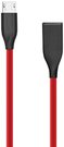 Силиконовый кабель USB - Micro USB (красный, 2m)