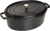 Staub Oval Cocotte, 29cm cast iron, black