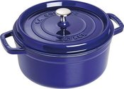 Staub Round Cocotte, 24cm cast iron, dark blue