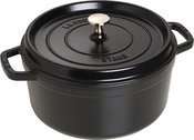 Staub Round Cocotte, 26cm cast iron, black