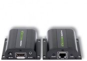 Techly HDMI Extender on Cat.5e/6/6a/7 twisted pair cable, with IR receiver, black
