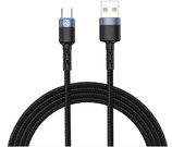 Data Cable USB to Type-C LED Nylon Braided 1.2m Black