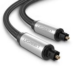 UGREEN AV108 Toslink Audio optical cable, braided aluminum, 1m (grey)
