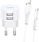 USAMS Charger T20 2xUSB 2,1A microUSB