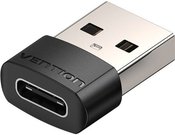 USB 2.0 Male to USB-C Female Adapter Vention CDWB0 Black PVC