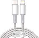 USB-C to Lightning Baseus High Density Braided Cable, 20W, PD, 2m (white)