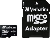Verbatim microSDHC 16GB Class 10 incl Adapter
