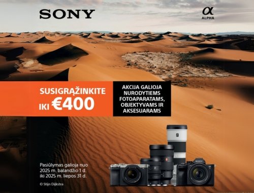 SONY vasaros pinigų grąžinimo akcija!