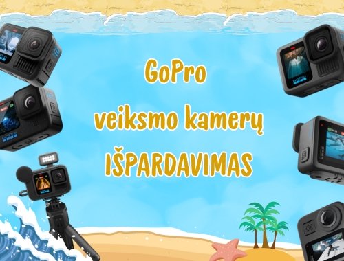 GoPro veiksmo kamerų IŠPARDAVIMAS