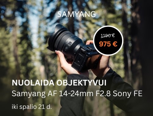 🌟 NUOLAIDA "Samyang AF 14-24mm F2.8 Sony FE" objektyvui 🌟