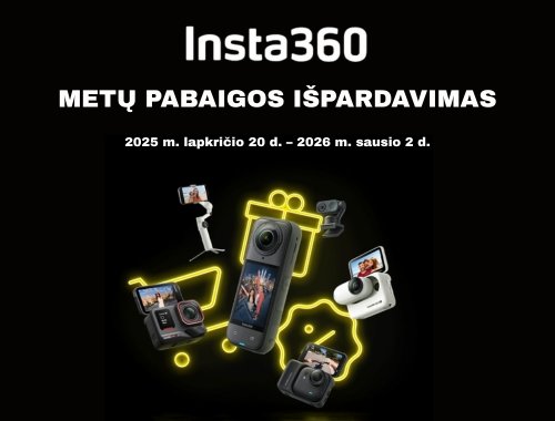 Insta360 metų pabaigos išpardavimas