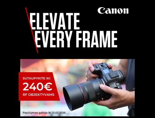 Canon RF objektyvų išpardavimas – iki kovo 31 d.