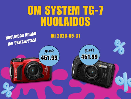 OM SYSTEM TG-7 NUOLAIDOS – iki 05.31