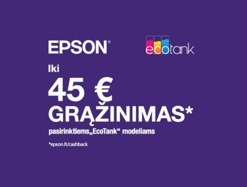 💰 Epson EcoTank cashback: GRĄŽINAMA IKI 45 € 💰