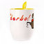 A cup with a spoon. Yellow (250 ml)