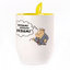 A cup with a spoon. Yellow (250 ml)