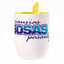 A cup with a spoon. Yellow (250 ml)