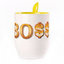 A cup with a spoon. Yellow (250 ml)