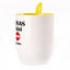 A cup with a spoon. Yellow (250 ml)