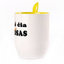A cup with a spoon. Yellow (250 ml)