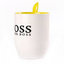 A cup with a spoon. Yellow (250 ml)