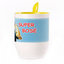 A cup with a spoon. Yellow (250 ml)