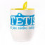 A cup with a spoon. Yellow (250 ml)