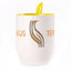 A cup with a spoon. Yellow (250 ml)