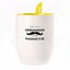 A cup with a spoon. Yellow (250 ml)
